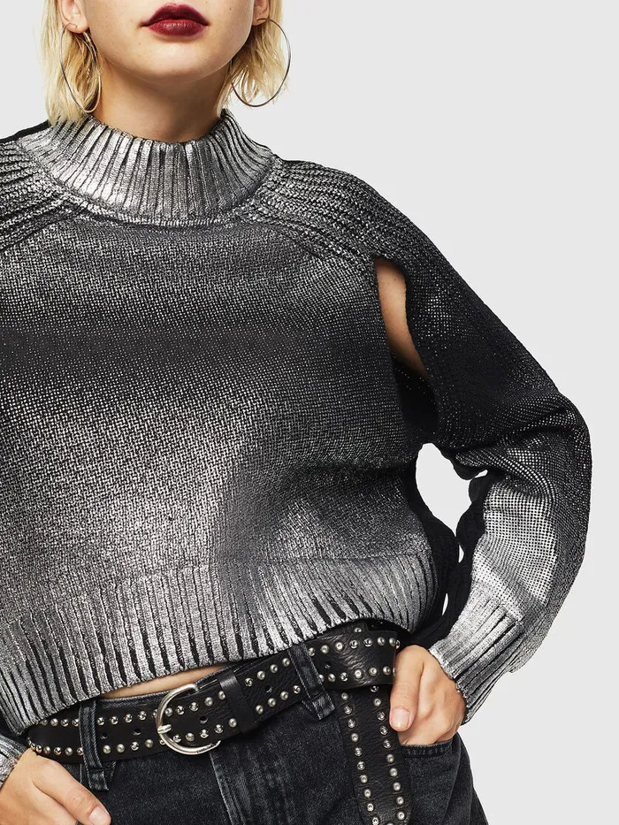 Diesel Knitwear Womens MFOLLYA BlackSilver On Sale