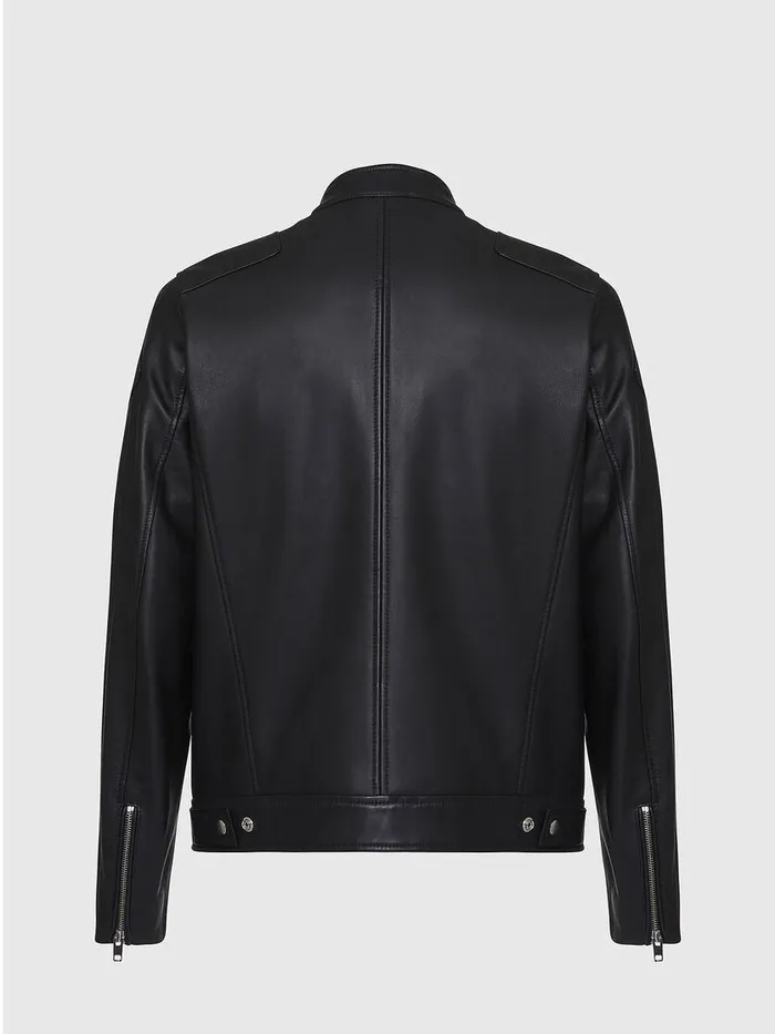 Diesel Leather Jackets Mens LBOY Black