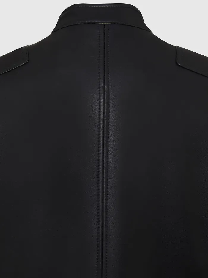 Diesel Leather Jackets Mens LBOY Black