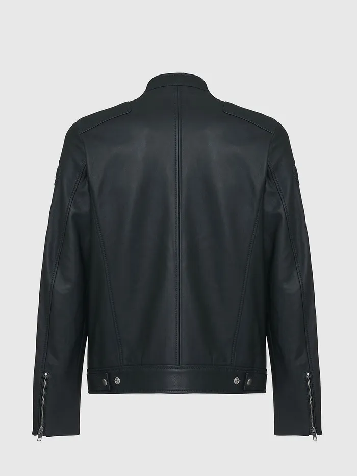 Diesel Leather Jackets Mens LBOY Dark Green