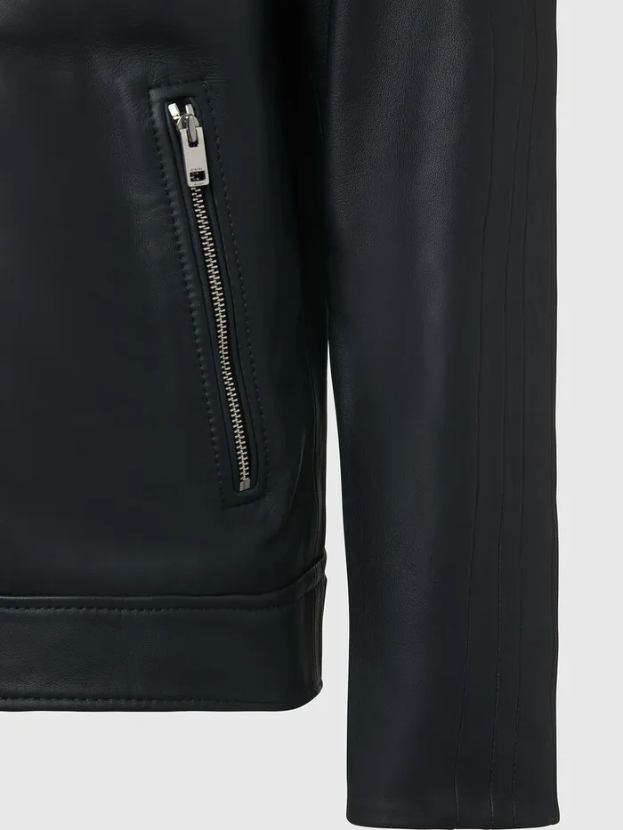 Diesel Leather Jackets Mens LBOY Dark Green