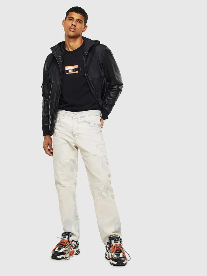 Diesel Leather Jackets Mens LCARRS Black