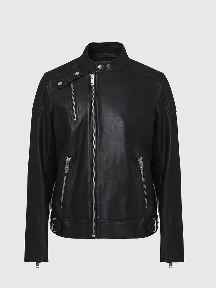 Diesel Leather Jackets Mens LCODY Black