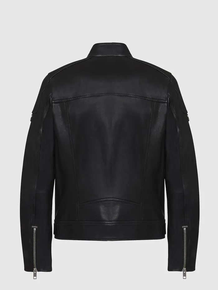 Diesel Leather Jackets Mens LCODY Black