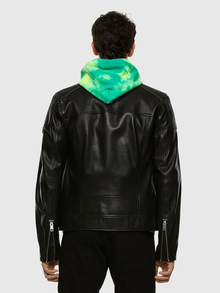 Diesel Leather Jackets Mens LCODY Black