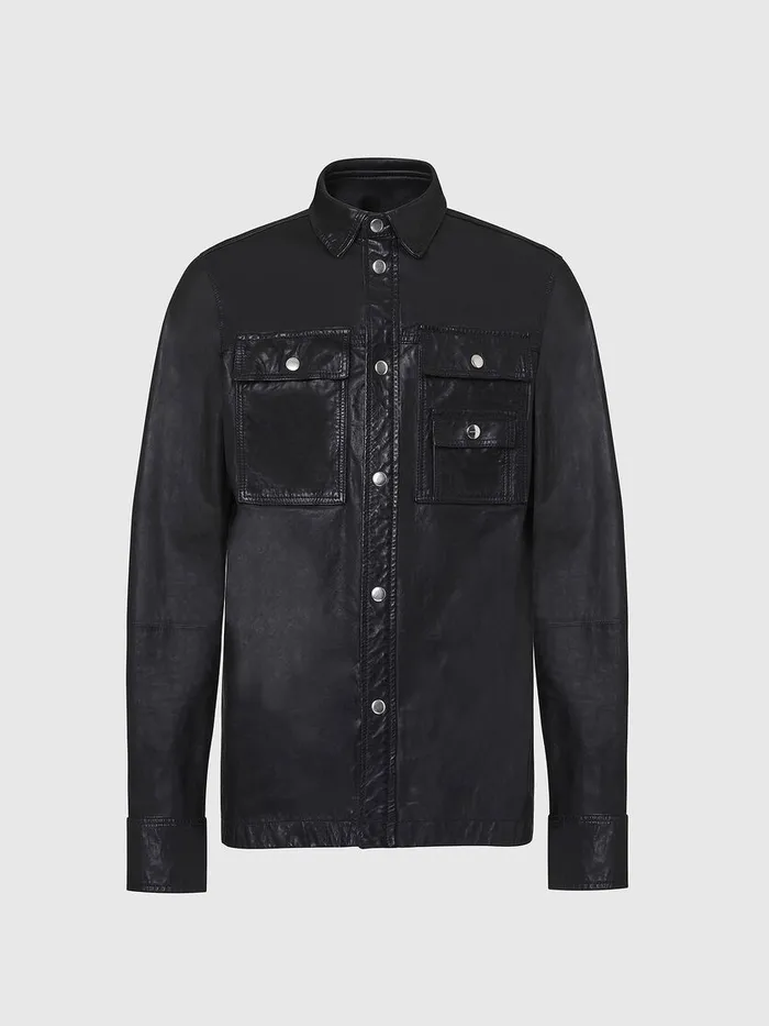 Diesel Leather Jackets Mens LMALIK Black
