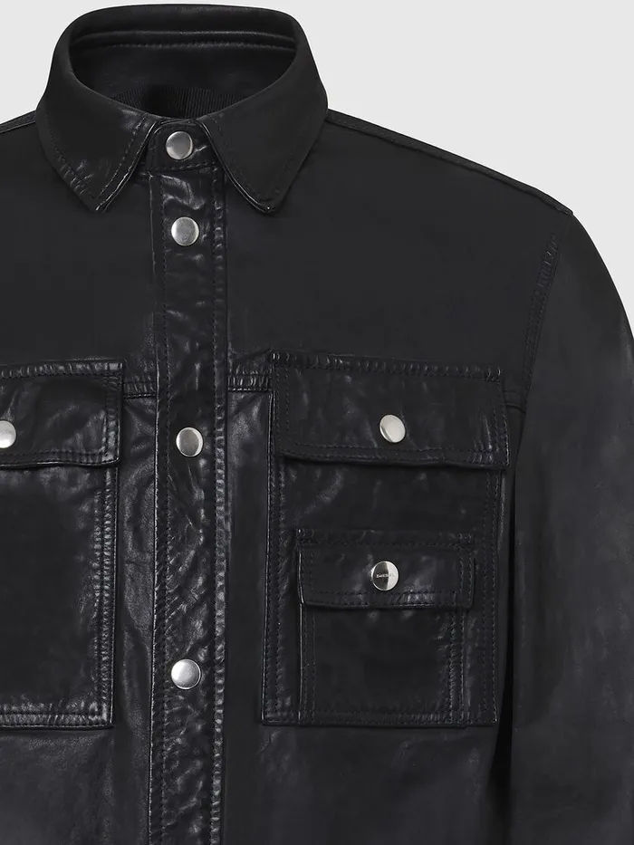 Diesel Leather Jackets Mens LMALIK Black