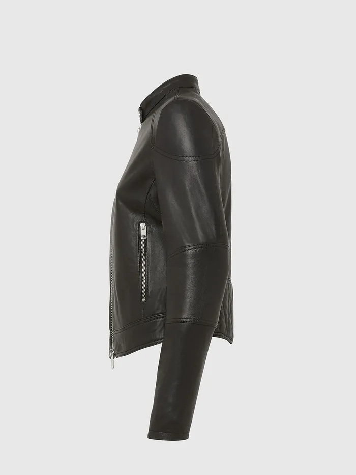 Diesel Leather Jackets Womens LSUZA Black