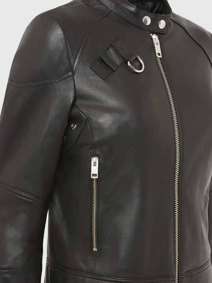 Diesel Leather Jackets Womens LSUZA Black