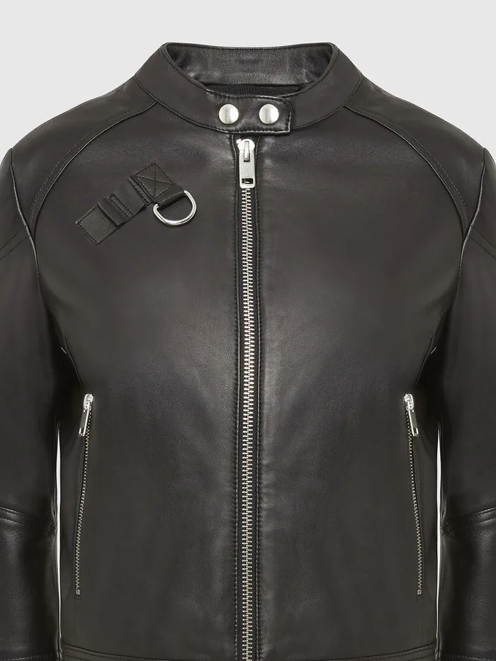 Diesel Leather Jackets Womens LSUZA Black