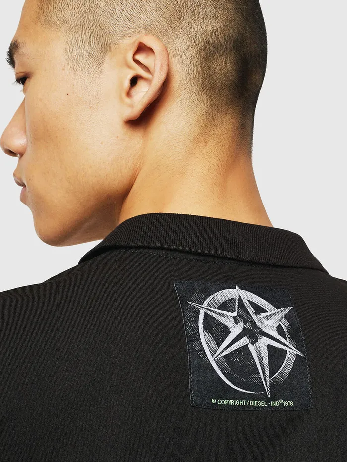 Diesel Polos Mens TRANDYNEWJ1 Black For Sale