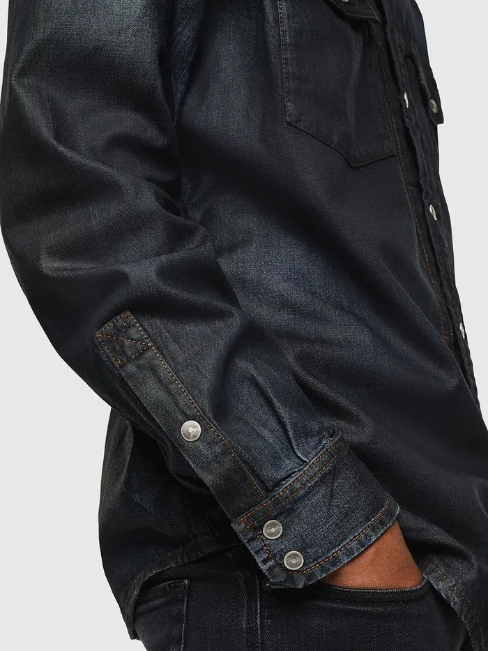 Diesel Shirts Mens DBANDYB Dark Blue Casaul