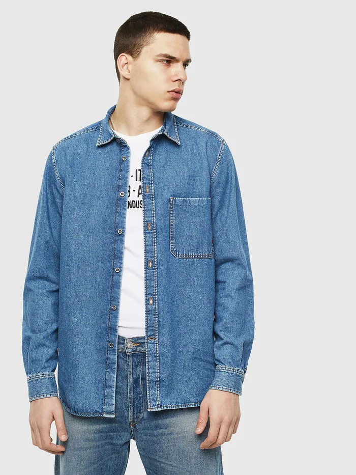 Diesel Shirts Mens DBERP Blue Jeans Gift for Friend