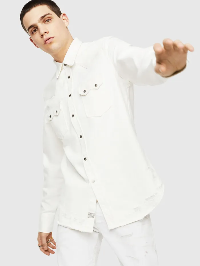 Diesel Shirts Mens DLEO White Gift Ideas