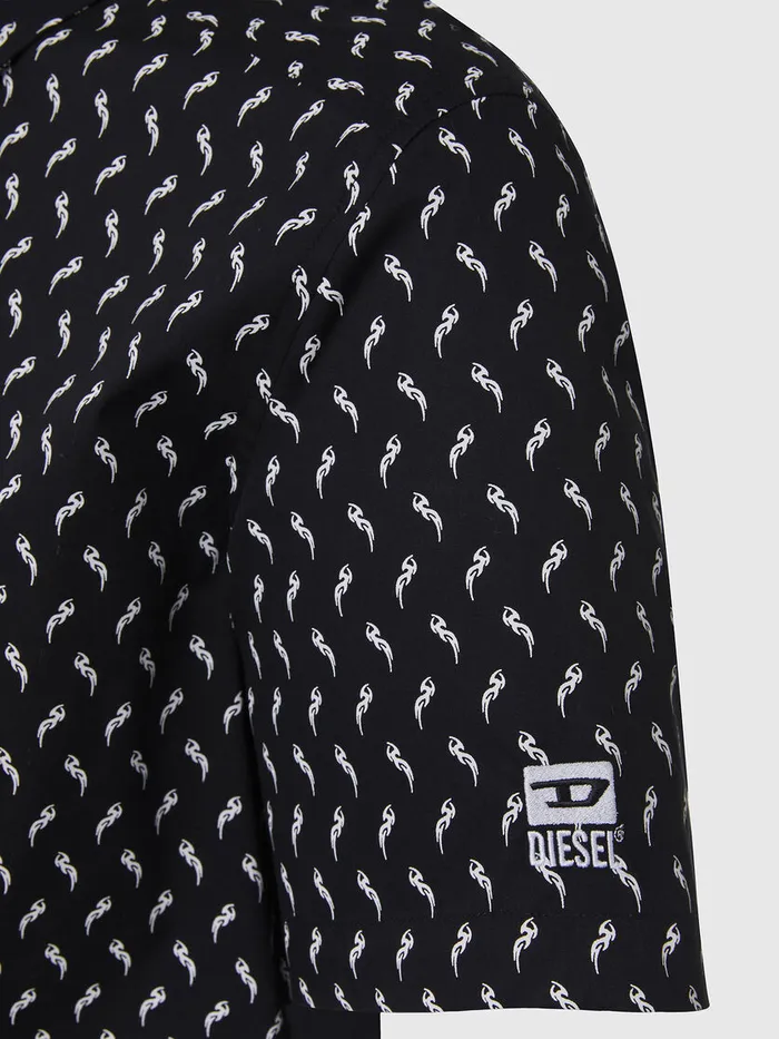 Diesel Shirts Mens SRILEYSHOKA Black Casaul