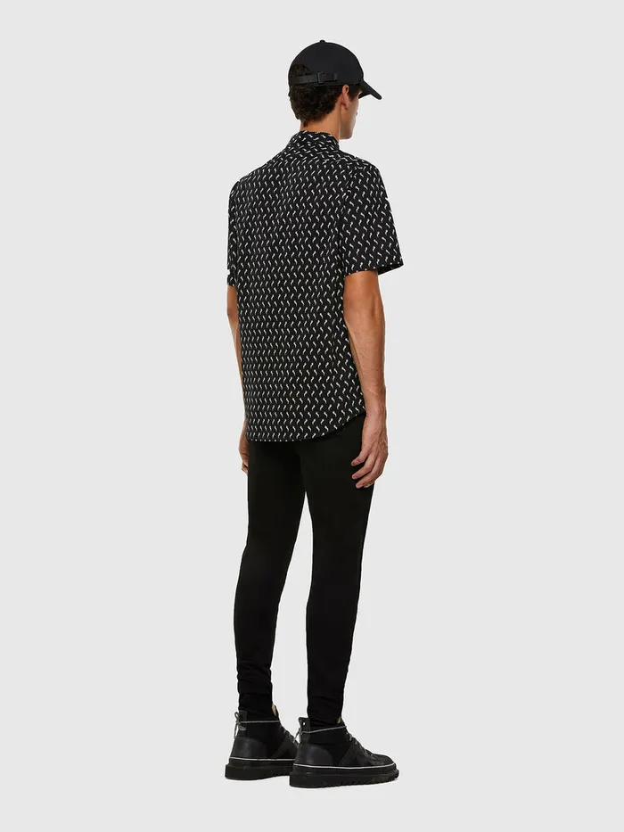 Diesel Shirts Mens SRILEYSHOKA Black Casaul