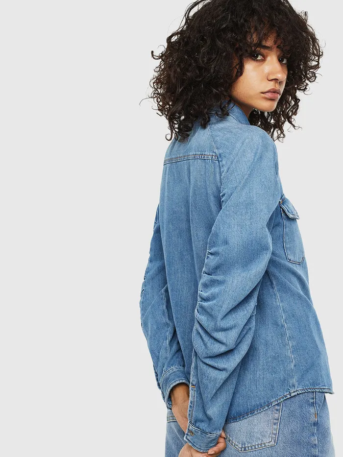 Diesel Shirts Womens DERINGYR Light Blue Gift Ideas