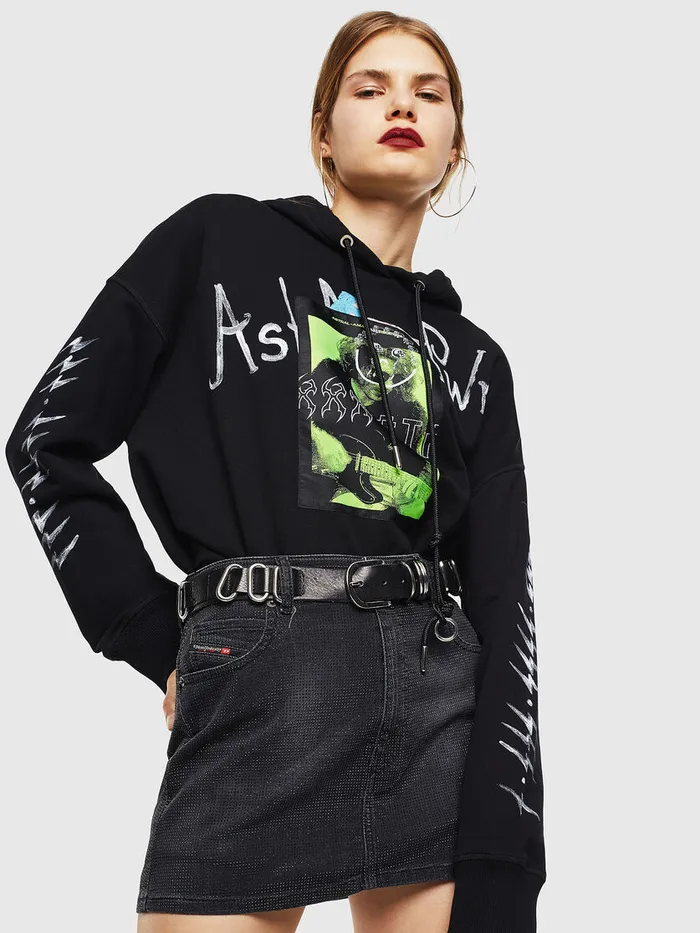 Diesel Shorts and Skirts Womens DIMANIPSX JOGGJEANS BlackDark grey Cheap On Sale