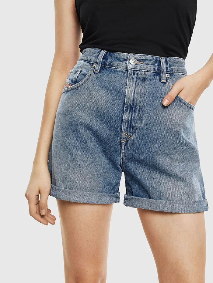Diesel Shorts and Skirts Womens DEREG Light Blue Cheap On Sale