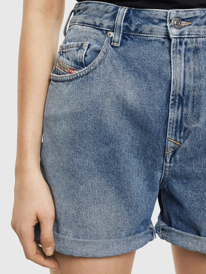 Diesel Shorts and Skirts Womens DEREG Light Blue Cheap On Sale