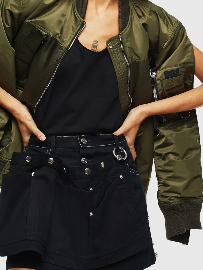 Diesel Shorts and Skirts Womens OLADEL Black Gift Ideas