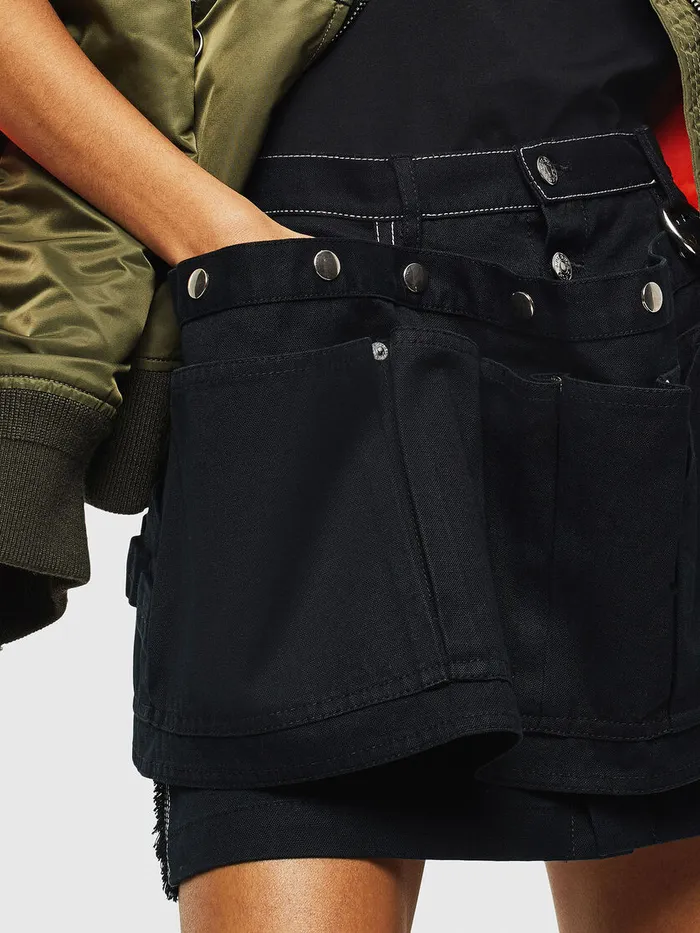 Diesel Shorts and Skirts Womens OLADEL Black Gift Ideas