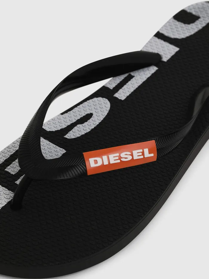 Diesel Slippers Mens SABRIIAN BlackWhite Near Me