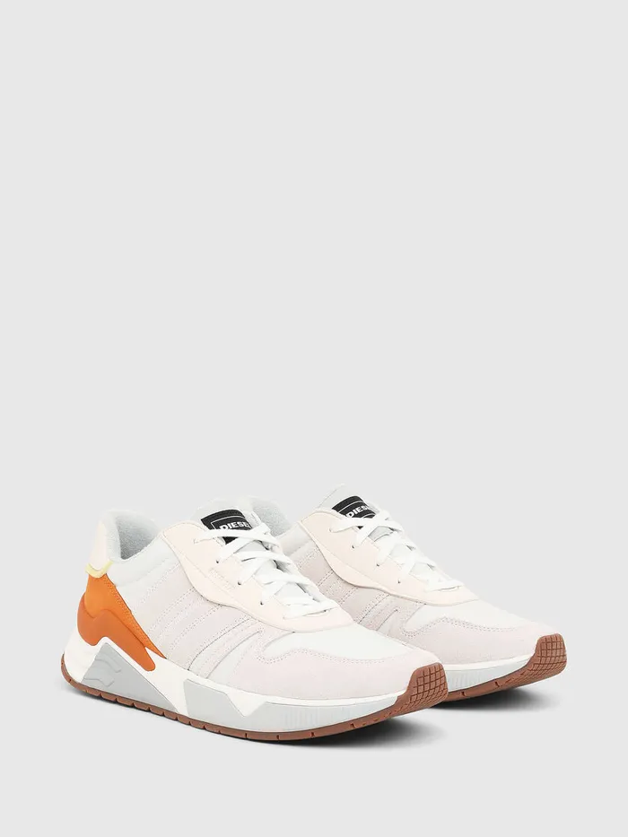 Diesel Sneakers Mens SBRENTHA FLOW WhiteOrange Gift for Friend