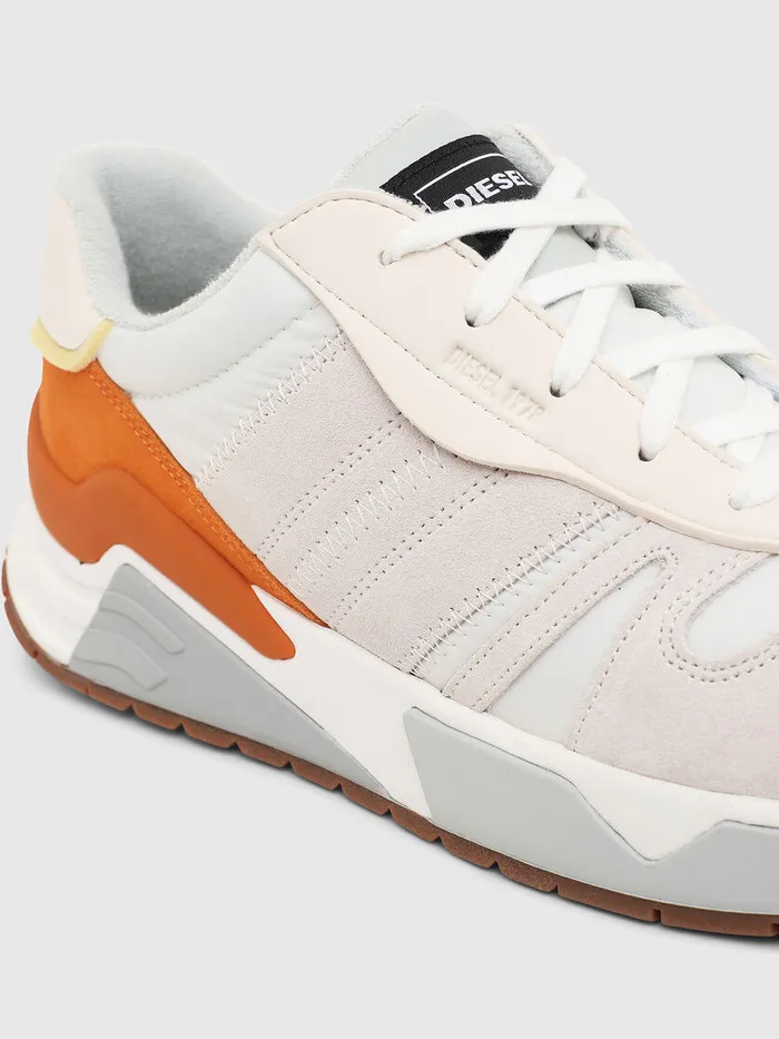 Diesel Sneakers Mens SBRENTHA FLOW WhiteOrange Gift for Friend