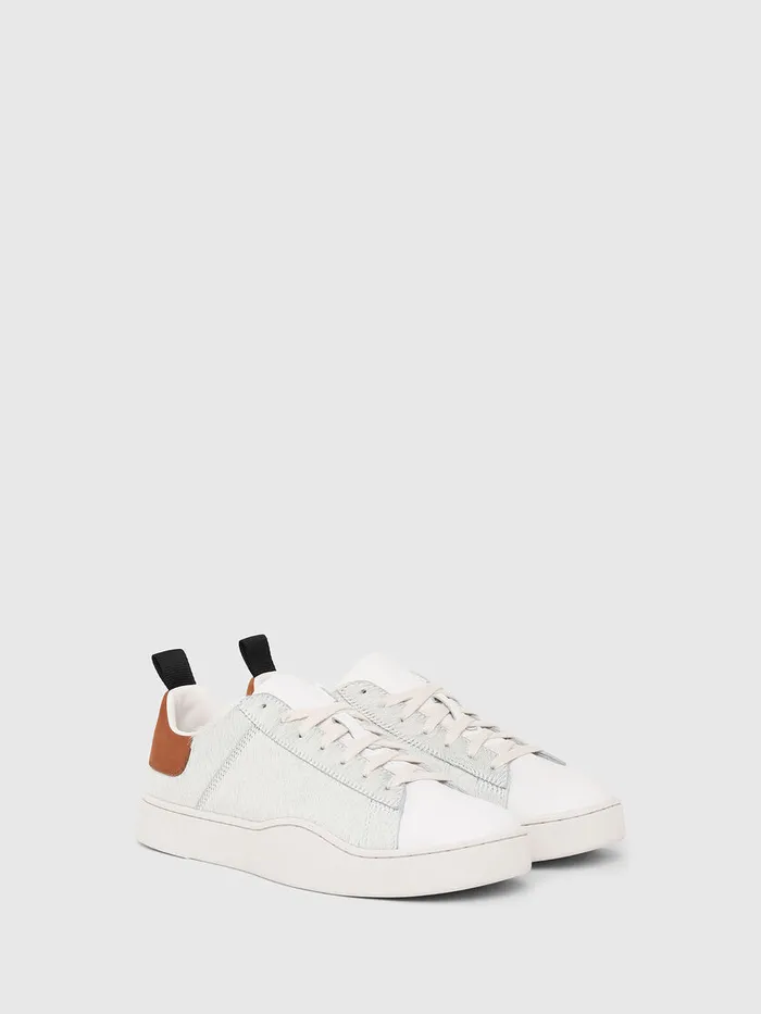 Diesel Sneakers Mens SCLEVER LOW LACE WhiteBrown On Sale