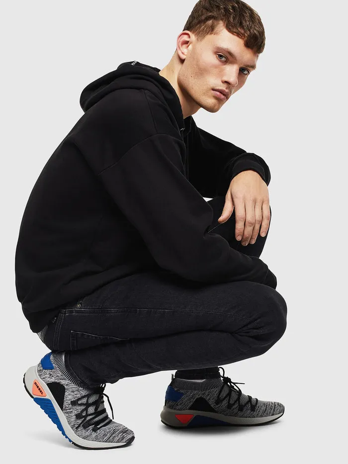 Diesel Sneakers Mens SKB ATHL LACE GreyBlue Gift Ideas