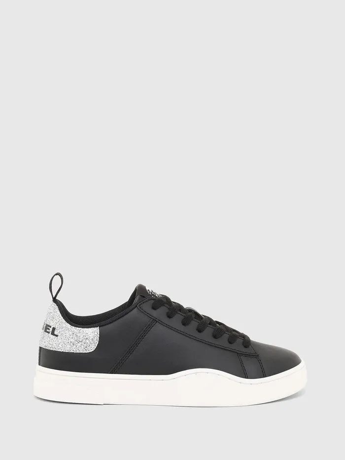Diesel Sneakers Womens SCLEVER LOW LACE W BlackSilver Gift for Friend