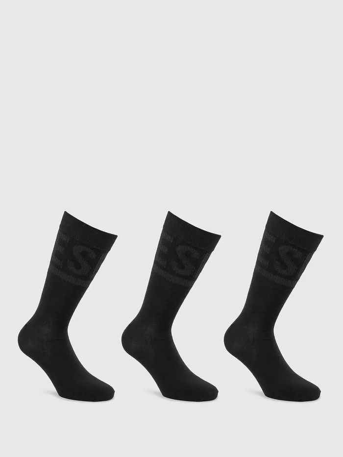 Diesel Socks Mens SKMHERMINETHREEPAC Black Popular