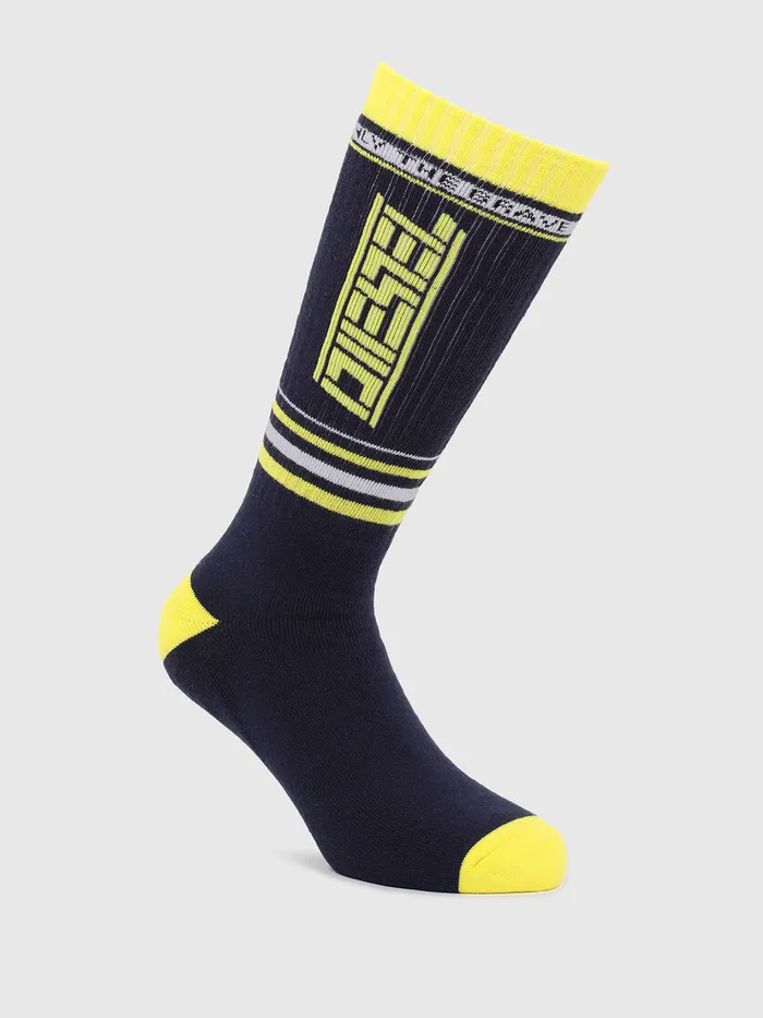 Diesel Socks Mens SKMLONG BlackYellow Gift 4 You