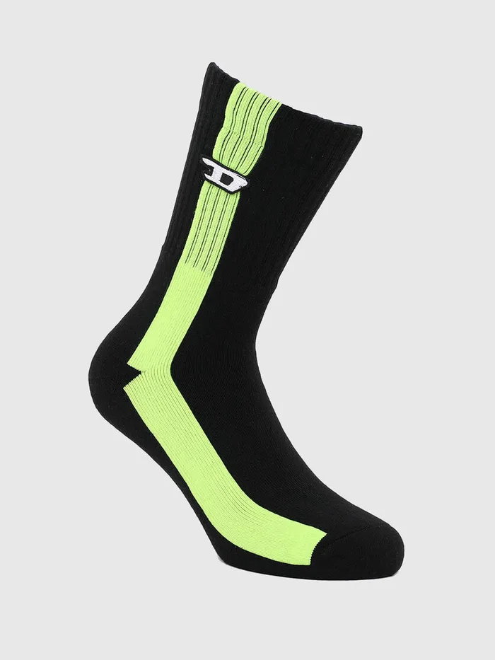 Diesel Socks Mens SKMRAY BlackYellow Cheap On Sale