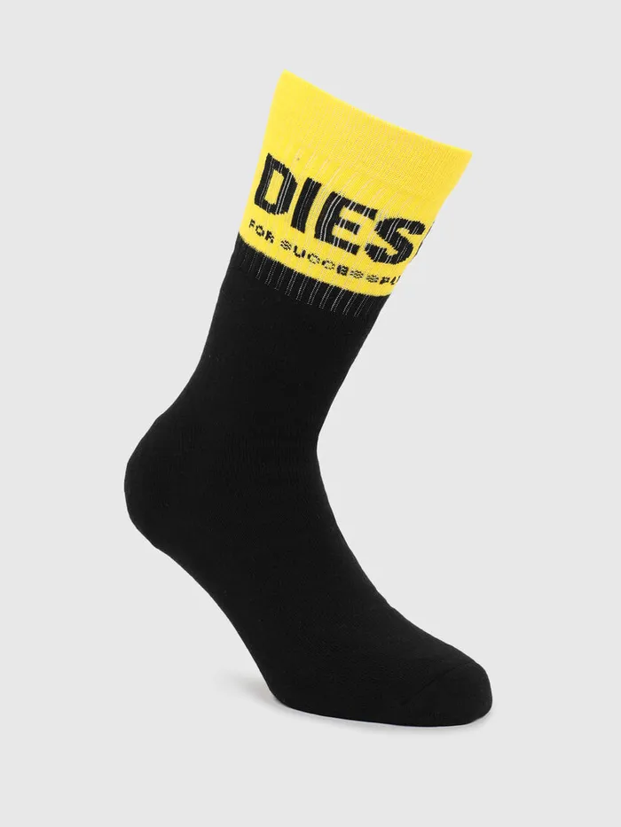 Diesel Socks Mens SKMRAY BlackYellow On Sale