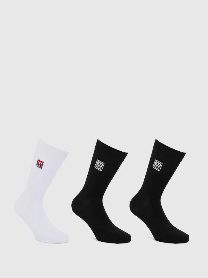 Diesel Socks Mens SKMRAYTHREEPACK BlackWhite Gift 4 You