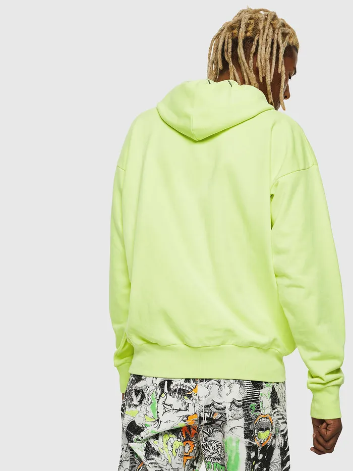 Diesel Sweaters Mens SALBYFLUO Yellow Fluo Gift Ideas