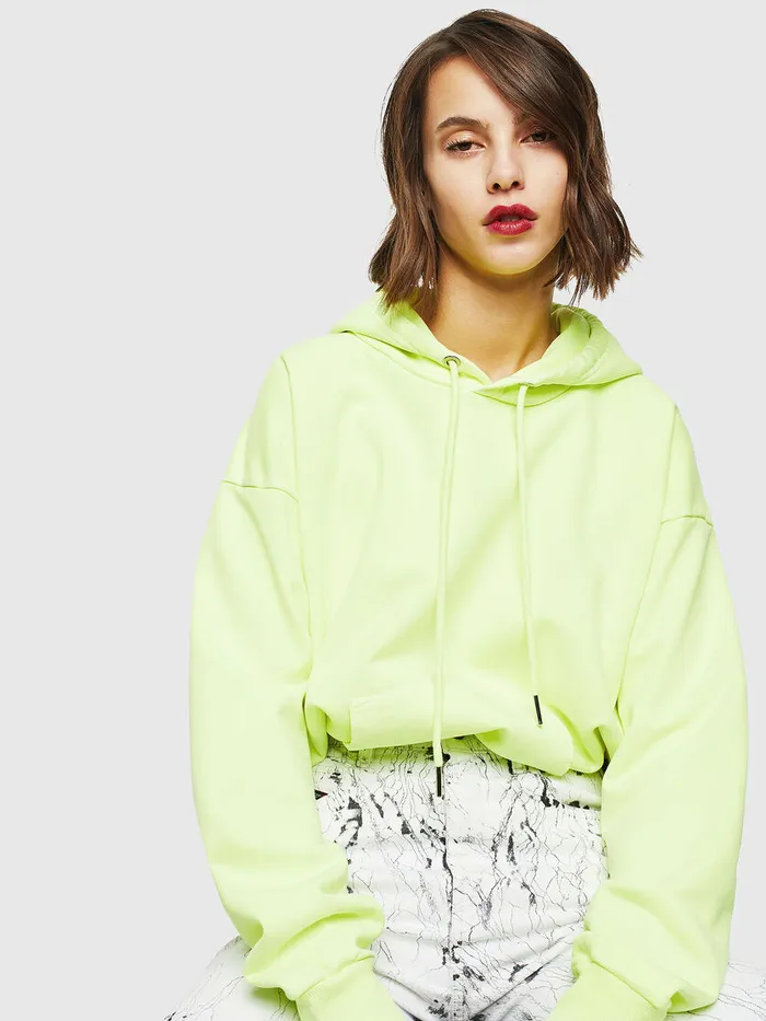 Diesel Sweaters Mens SALBYFLUO Yellow Fluo Gift Ideas