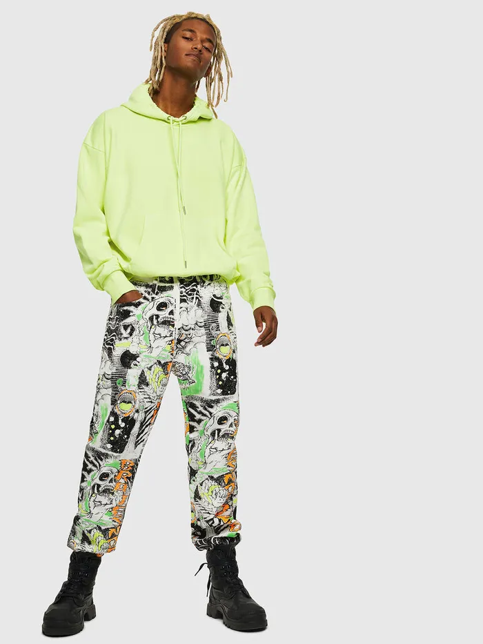 Diesel Sweaters Mens SALBYFLUO Yellow Fluo Gift Ideas