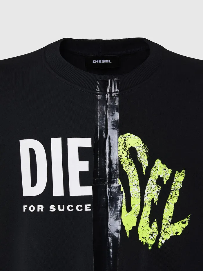 Diesel Sweaters Mens SBIAYSPLIT Black Near Me