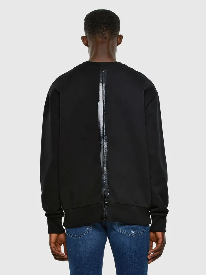 Diesel Sweaters Mens SBIAYSPLIT Black Near Me