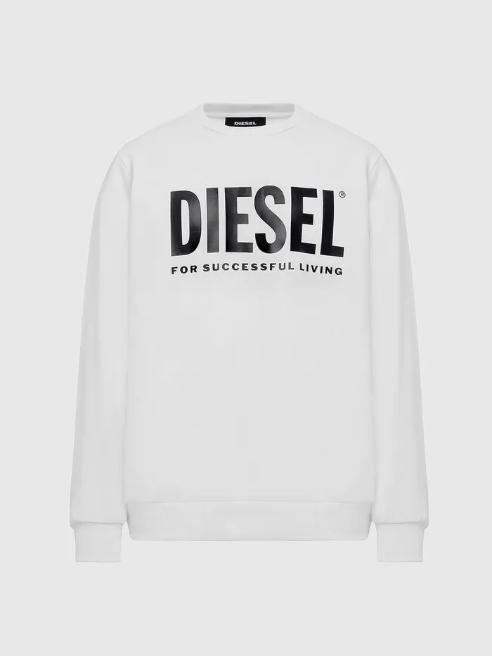 Diesel Sweaters Mens SGIRDIVISIONLOGO White Popular