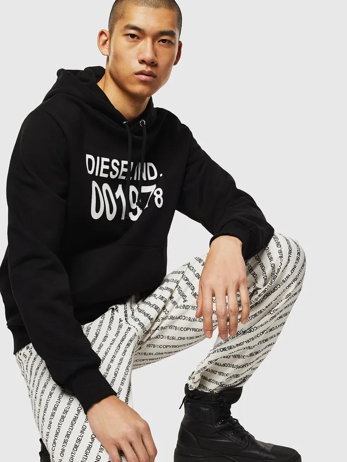 Diesel Sweaters Mens SGIRKHOOD Black On Sale