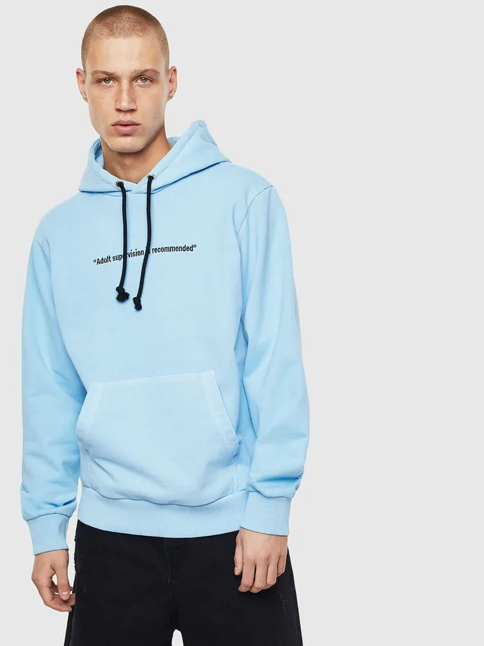 Diesel Sweaters Mens SGIRKHOODFLUO Azure Gift 4 You