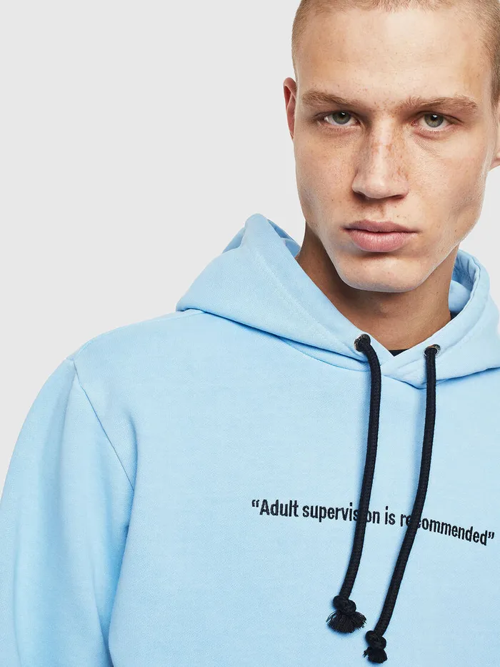 Diesel Sweaters Mens SGIRKHOODFLUO Azure Gift 4 You
