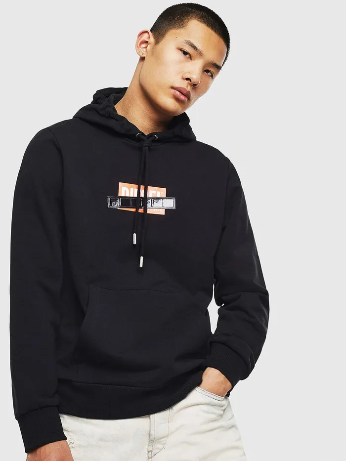 Diesel Sweaters Mens SGIRKHOODS1 Black Popular