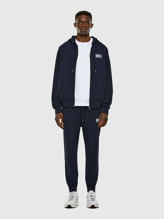 Diesel Sweaters Mens SGIRKHOODZIPLOGO Dark Blue Cheap On Sale