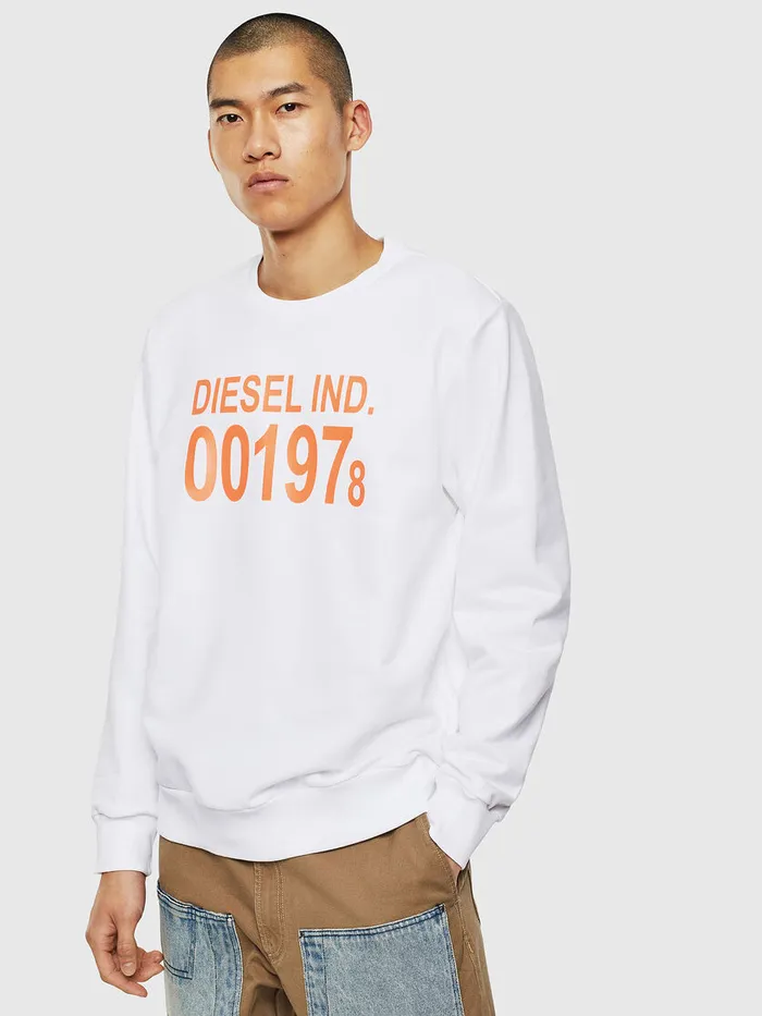 Diesel Sweaters Mens SGIRKJ3 White On Sale