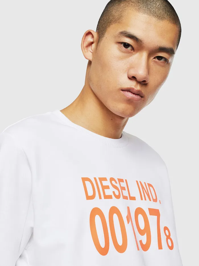 Diesel Sweaters Mens SGIRKJ3 White On Sale